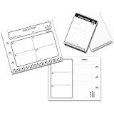 SinnWunder® 30 Blatt Premium Menü-Planer, Essens-Plan - Mit Einkaufs-Block, Einkaufs-Liste und Lieblingsgerichten - Für 6-Ring Organizer Größe Personal (9.6 x 8 cm)