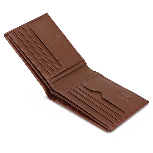 Image of K London Leather Design Original Purses for Men RFID Leather Gents Wallets Card Holder Gents Purse(7027 Brown)