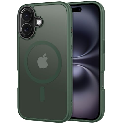 Image of CACOE Magnetic Case for iPhone 16 6.1 inch, Dark Green