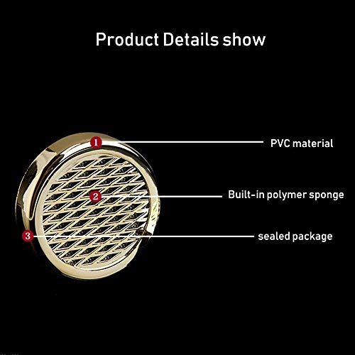 Cigar Humidifier - For Tobacco Moisturizing And Increased Humidity,Round And Pvc Material, Gold Tone #TOP4