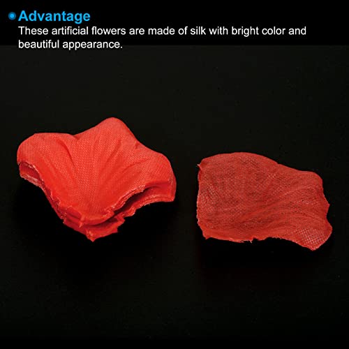 PATIKIL Artificial Rose Petals, 1200Pcs Fake Flowers Silk Petal Decoration Supplies for Romantic Night Wedding Party Event Decor Red - Image 4