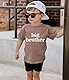 Big Brother Shirt Little Brother for Big Großer Bruder T-Shirt Grosser Bruder Tshirt für Jungen Baby Ankündigung Sommer Kurzarm Top mit Aufdruck Baumwolle Shirts(Hellbraun,18-24Monate)