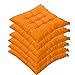 AGDLLYD 6 Cojines para Silla, 40x40cm Silla Almohadillas ojines Asiento Almohadillas Silla cojín Cuadrado Almohadas Home Oficina Interior jardín Patio (Naranja)