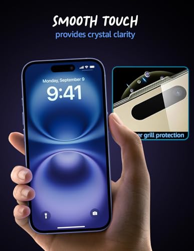 Image of Lensarmor Military Grade 360 Degree Privacy Tempered Glass for iPhone 15 & iPhone 16 - Anti-Spy Screen Protector with Accessories Kit, Shatterproof & Scratch Resistant Screen Guard (6.1 inch)