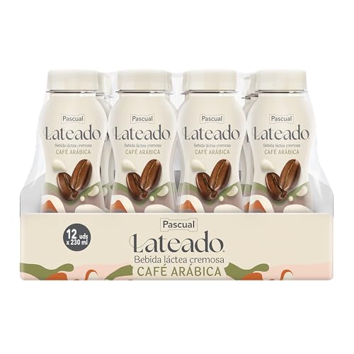 Pascual Lateado - Batido Sabor Café Arábica - Bebida Láctea Cremosa - Caja de 12 Briks de 230 ml