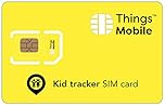 Scheda SIM per localizzatore GPS per bambini - Things Mobile - con copertura globale e rete multi-operatore GSM/2G/3G/4G, senza costi fissi. Credito non incluso