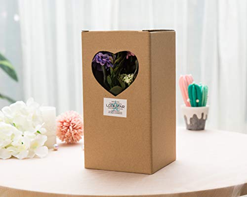 Lodestar Artificial Flowers In Metal Pot Mini Fake Floral Bouquet Indoor Outdoor Home Wedding Decoration - Purple #TOP6