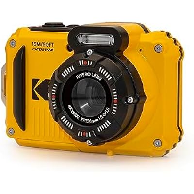 KODAK PIXPRO WPZ2 Waterproof Digital Camera, 16MP with 4X Optical Zoom, Shockproof, Dustproof, 1080p Video, Wi-Fi, Yellow