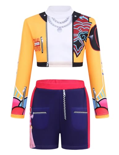 Demon Costume for Kids 3-14Y Girls Hunters Cosplay Pop Singers Stage Role Play Outfits Toddler Halloween Costumes4