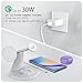 3 in 1 Magnetic Wireless Charger for iPhone, Apple Watch, AirPods - Magnetic Charging Dock, 5.3ft USB-C Cable, 30W USB Charger- Night Fast Charging Dock with Non-Slip Pad - Safe and Stable