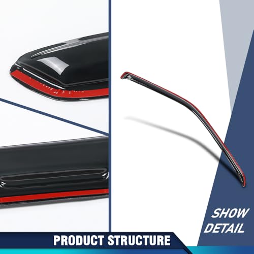 Image of PIT66 in-Channel Ventvisor Window Deflectors & Sun Visors Interior Sun Visor 2 Pcs Fit Nissan Pathfinder 1987-1990 Fit Nissan Pickup 2-Door Regular Cab 1987-1997 Smoke