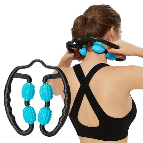 Massageroller U-vorm triggerpunt voor arm been nek spierweefsel fitness gym yoga pilates sport 4 wielen blokken yoga… - Image 3