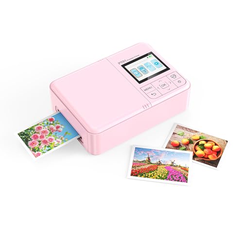 Image of LICAEVEY Portable Photo Printer 2x3Inch, 600 DPI Inkjet for Smartphone, Bluetooth, WiFi, Compatible with iOS Android, with 1000mAh Battery,