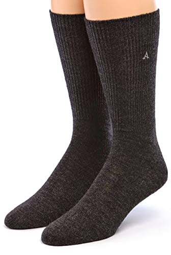 WARRIOR ALPACA SOCKS - Premium Baby Alpaca Wool Dress Socks For Men and Women(Charcoal X-Large)