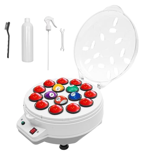 DONNGYZ Automatic Billiard Ball Cleaner and Polisher - Professional Pool Ball Cleaning Machine for 16 Snooker and Billiard Balls - Efficient, Electronic Polishing for Home Use