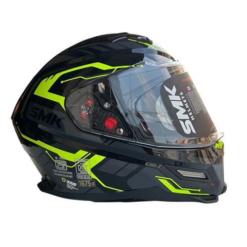 Image of SMK Agnar TEKTRON Full Face Dual Visor Helmet, ISI, DOT & ECE 22.06 Certified, Pinlock 30 Insert