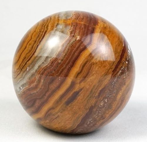 Khan Imports Decorative Red Onyx Stone Sphere, Marble Sphere Ball - Large, 4 Inch Dia.