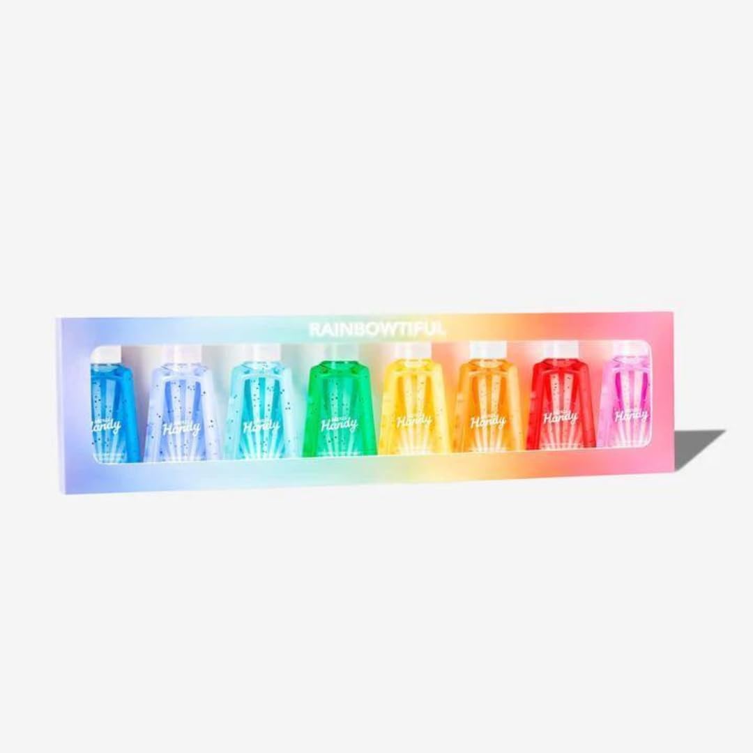 Rainbowtiful Hand Sanitizer - Scented Hand Gel - 1.01 Fl Oz x8 - Travel Kit