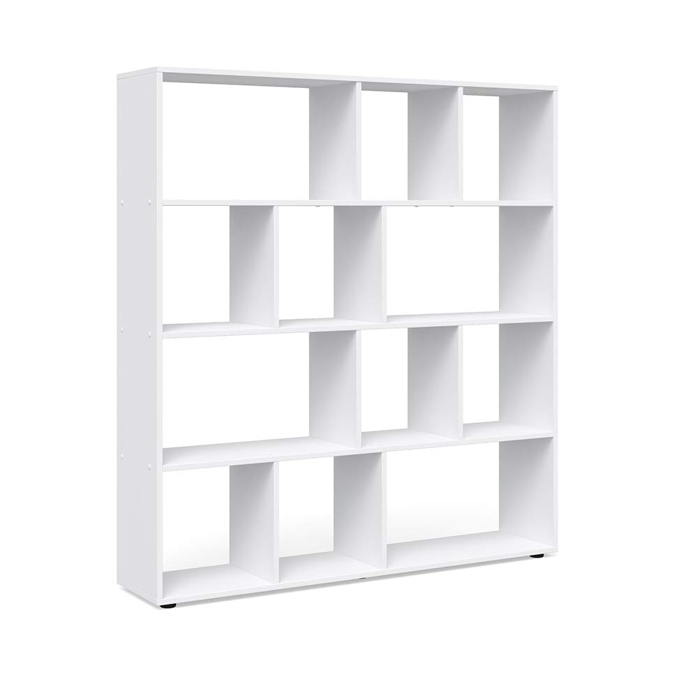 Vicco Raumteiler Pilar, Weiß, 131.6 x 143 cm | zur flexiblen Raumaufteilung und Aufbewahrung von Büchern