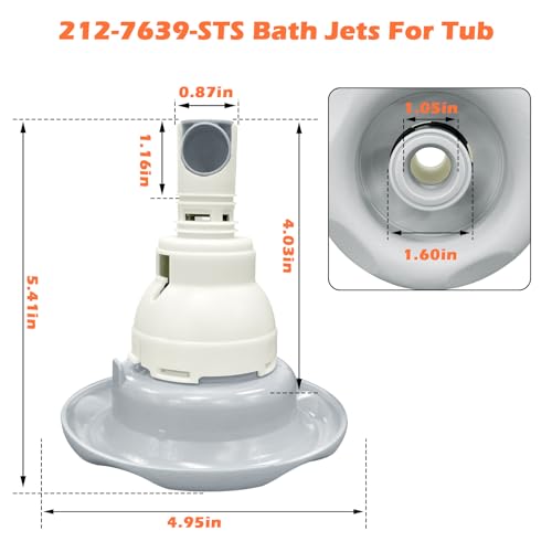 Image of 212-7639-STS Bathtub Hot Tub Jets Replacements