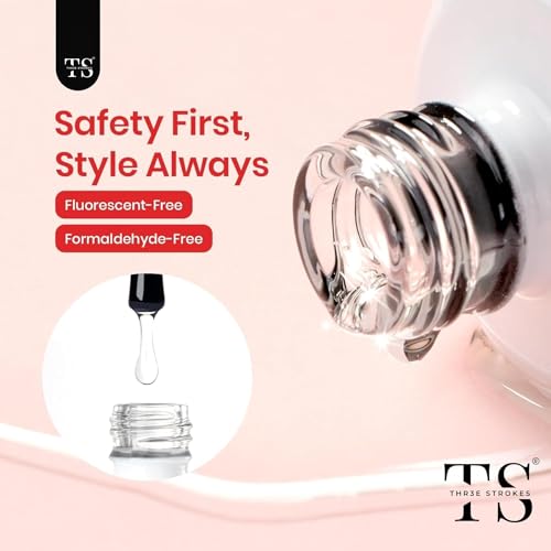 Image of THR3E STROKES 2 Pcs 15Ml No Wipe Gel Top Coat And Base Coat Set - Soak Off Led Nail Lamp Gel Base Top Coat Finish Nail Art Design For Women. (Requires Uv Light)(Machine Se Sukhengi)
