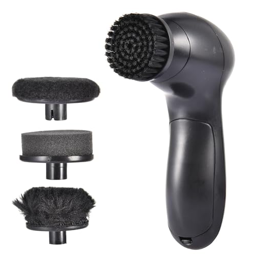 Polisseuse électrique – Kit de cirage de chaussures | Ensemble d'entretien du cuir | Brosse à chaussures portable | Ensemble de brosses de nettoyage | Kit d'entretien des chaussures compact | Outil de
