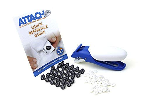 Attach A Tag Starter Kit (Black, 30) - Personalised Name Tags for Clothes