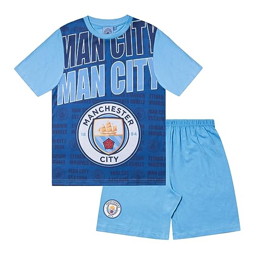 Manchester City FC Official Soccer Gift Boys Short Pajamas2
