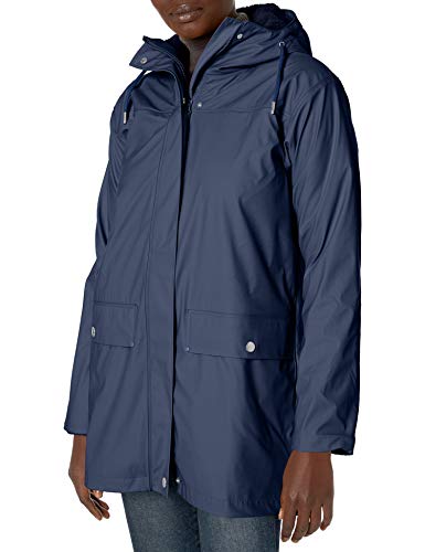 Helly Hansen Women's Moss Hooded Insulated Fully Waterproof Windproof Raincoat Jacket with Removable Warm Pile Liner, 597 Navy, Medium