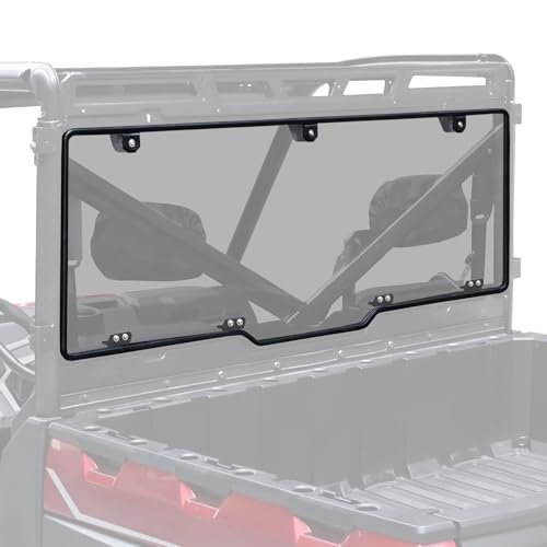 Image of StarknightMT Ranger XP 1000 Rear Windshield, Smoke Tinted Ranger 1000 Back Window Rear Windscreen Compatible with Polaris Ranger XP 1000 /Crew 2017-2026, Ranger 1000 /Crew 2020-2026