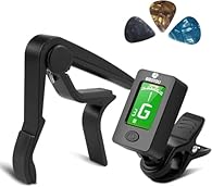 Guitar tuner for more precise tuning of your instrument, use the same tuner for multiple instruments. With a highly sensitive piezo sensor inside, the tuner captures a wide range of frequencies and tunes electric guitars, guitars, ukuleles and other ...