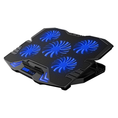 KOMBIUDA Base Di Raffreddamento Per Notebook Con 5 Ventole Rete Robusta Supporta Vari Formati Di Laptop Pad Di Raffreddamento Silenzioso