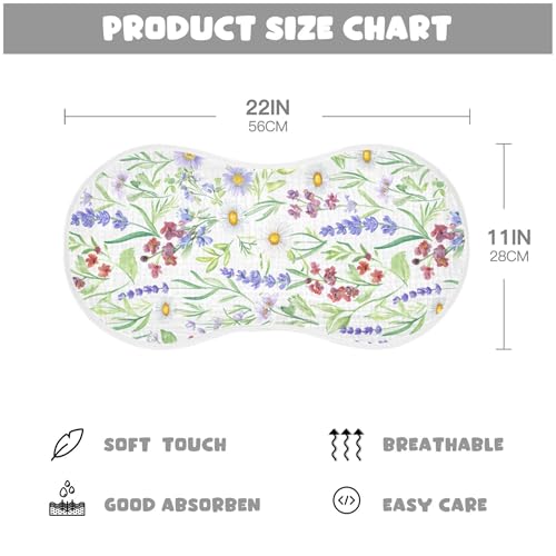 xigua Lavender Muslin Baby Burp Cloths Set of 2, Super Soft & Absorbent Burping Rags, Cotton Burp Clothes Shower Gift for Newborn, Baby Girls and Boys4
