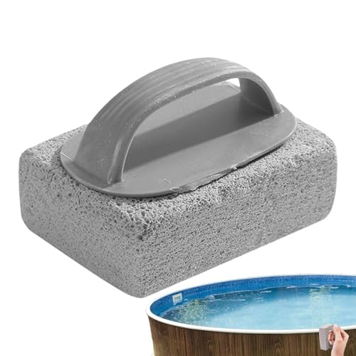 Piedra pómez de piscina para limpiar azulejos, borrador resistente con asa, piedra pómez para azulejos de piscina, para estufa, horno, vidrio, bañera, parrilla, ducha, fregadero
