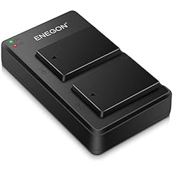 Batería Canon T6I ENEGON Pack de 2 baterías LP-E17 de 1040mAh para cámara con cargador Micro USB. Para cámaras SLR digitales Canon Rebel SL2, T6i, T6s, T7i, EOS M3, M5, M6, EOS 200D 77D 750D 760D 800D 8000D KISS X8i RP