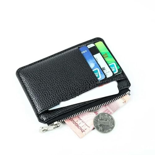 Portable Business Slim PU Leather Wallet Coin Purse Women Men Zipper Card Key Storage bag handbag4