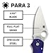 Spyderco Para 3 CPM S110V Signature Folding Utility Pocket Knife with 2.95