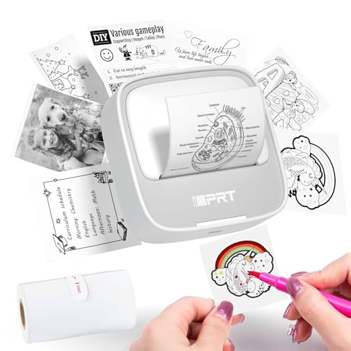 iDPRT Portable Sticker Maker Machine with 1 Roll Sticker Paper, Mini Printer Efficiently and...