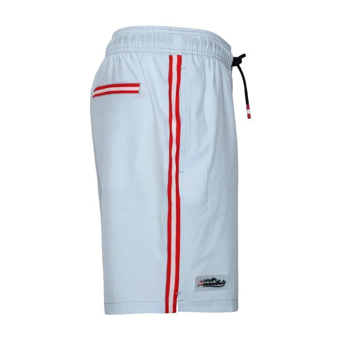 Hoamatkult Badehose Österreich Adler – schnelltrocknend, 4-Wege-Stretch, wasserabweisend, elastischer Bund mit Kordelzug, Herren Sommer Shorts