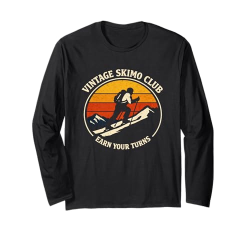Skimo Vintage Earn Your Turns Long Sleeve T-Shirt