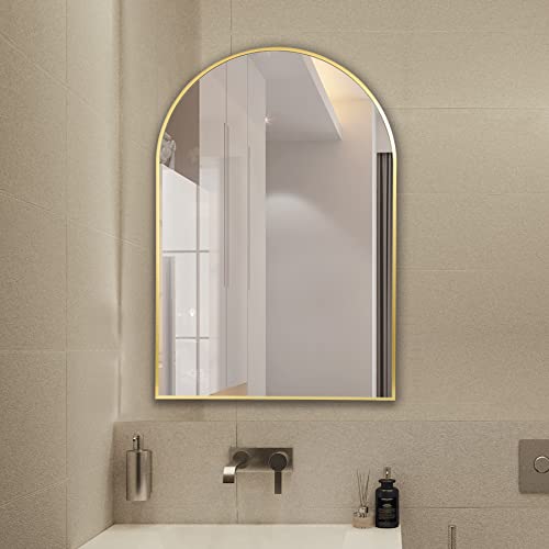 Trahome Arched Wall Mirror For Bathroom,Mirrors For Wall,24''X36'',Vanity Mirror For Bedroom Dresser thumb #6
