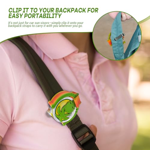Image of Car Visor Clip Holder for ZYN，Suitable for cans of 2.75 inch*0.78 inch,Universal high-Temperature Resistant Sun Visor Accessories for Bag cansInterior Car Accessories for Organization(Miami)
