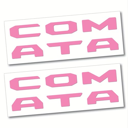 Image of (2 Sets) Prime Series UV Weatherproof Vinyl Decals for Glove Box Dashboard Letter Inserts Compatible fits Tacoma 2016-2023 (Gloss Light Pink)