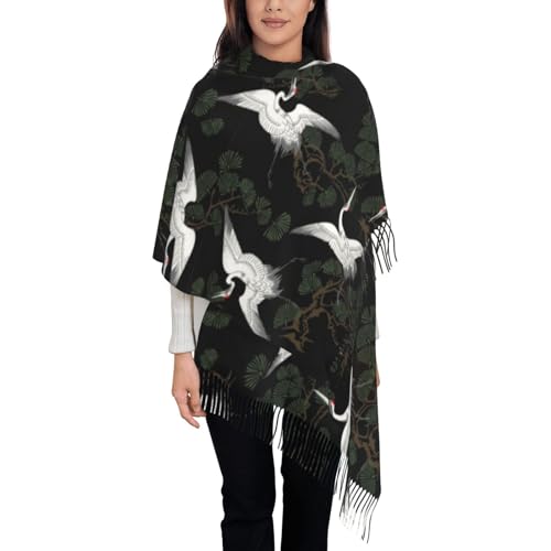 WURTON Cactus Succulent Rose Women Pashmina Scarf Wrap Shawl, Mom Grandma Wife Girlfriend Holiday Gift3