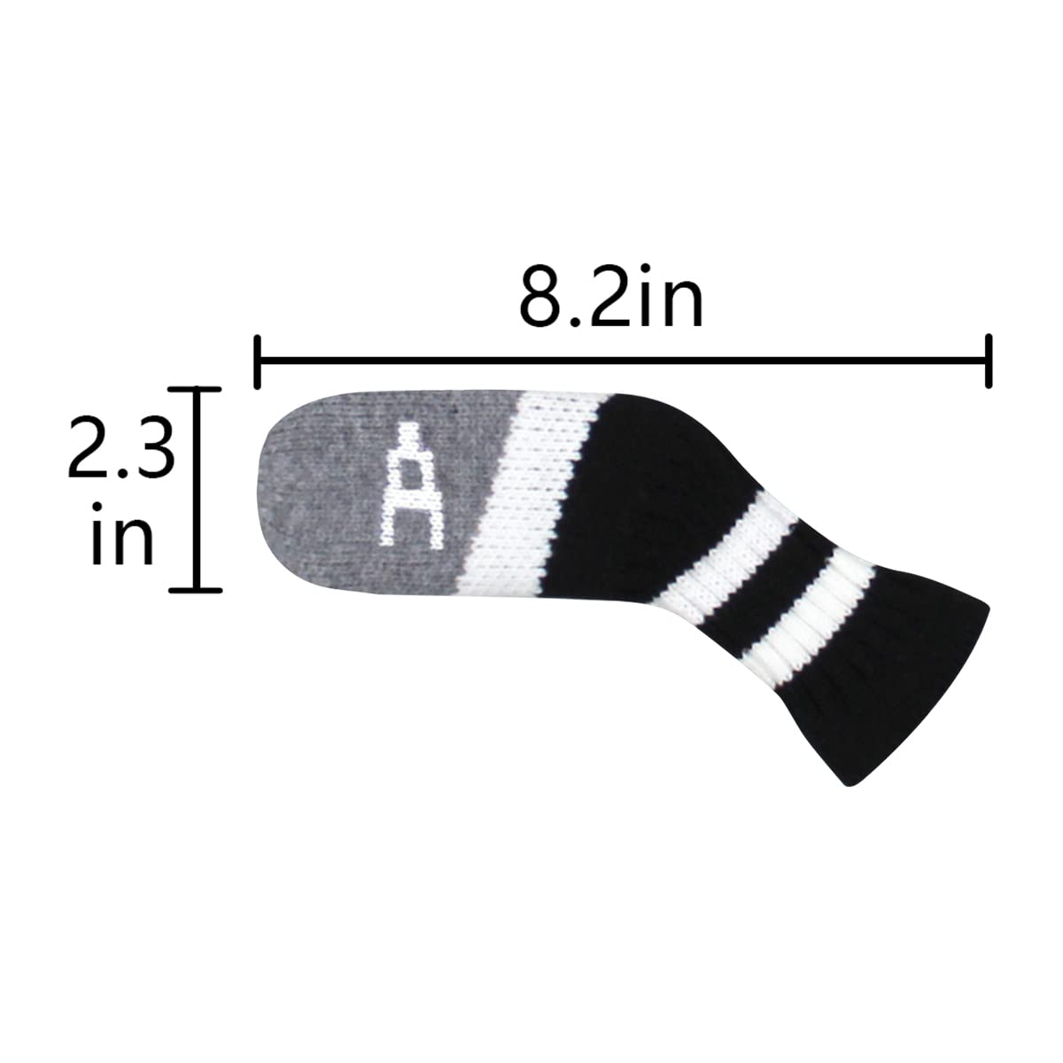 Scott Edward 10Pcs Golf Club Kopfbedeckungen für Eisen Niedlichkeit Grundsätzlich Socken Form Waschbare Durable Golf Club Kopfschutz Doppelseitiger Strick für Alle Marken Callaway, Ping, Taylormade