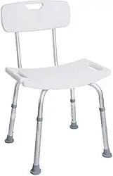 Banco Para Banho com Encosto e Altura Regulável D2 Dellamed