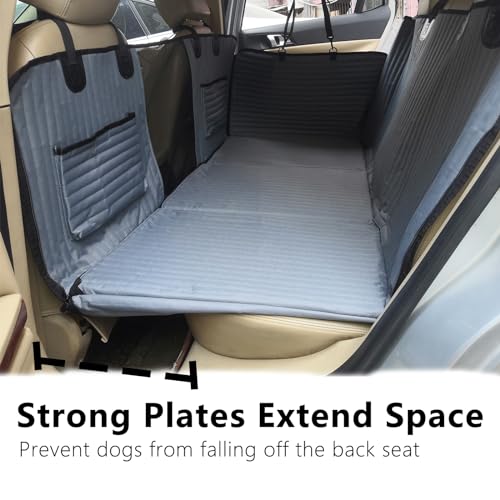 Back Seat Extender for Dogs, Dog Car Seat Cover, Back Seat Bridge Gap Filler, Non-Inflatable Car Camping Mattress Bed, Dog Hammock for Truck SUV (Grey) Back Seat Extender for Dogs, Dog Car Seat Cover, Back Seat Bridge Gap Filler, Non-Inflatable Car Camping Mattress Bed, Dog Hammock for Truck SUV (Grey)