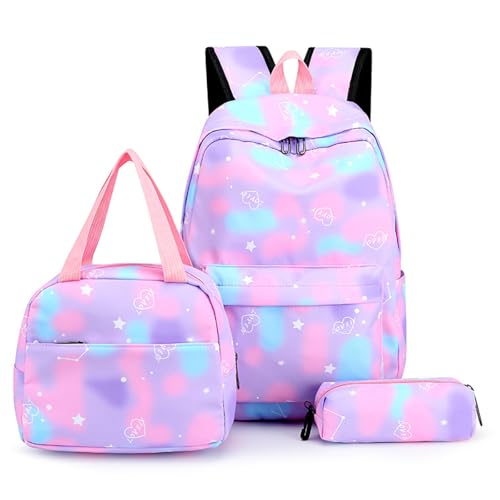 Mateju Sac a Dos, Amour Multicolore Cartable Fille...