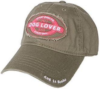 Dog is Good Dog Lover Womens Ball Cap, Olive, One Size