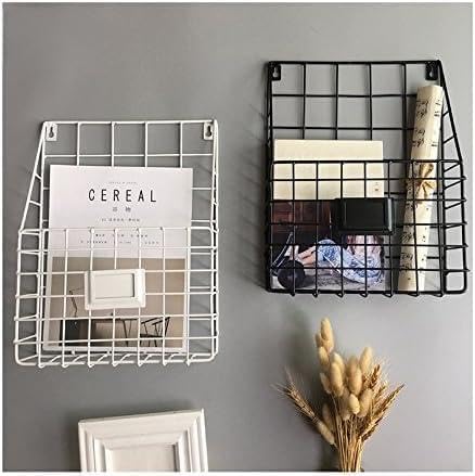 メタルラック マガジンラック フック 壁掛けマガジンラック 雑誌書類収納 デスクオーガナイザー 雑誌収納 棚 マガジンバスケットラッ